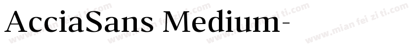 AcciaSans Medium字体转换